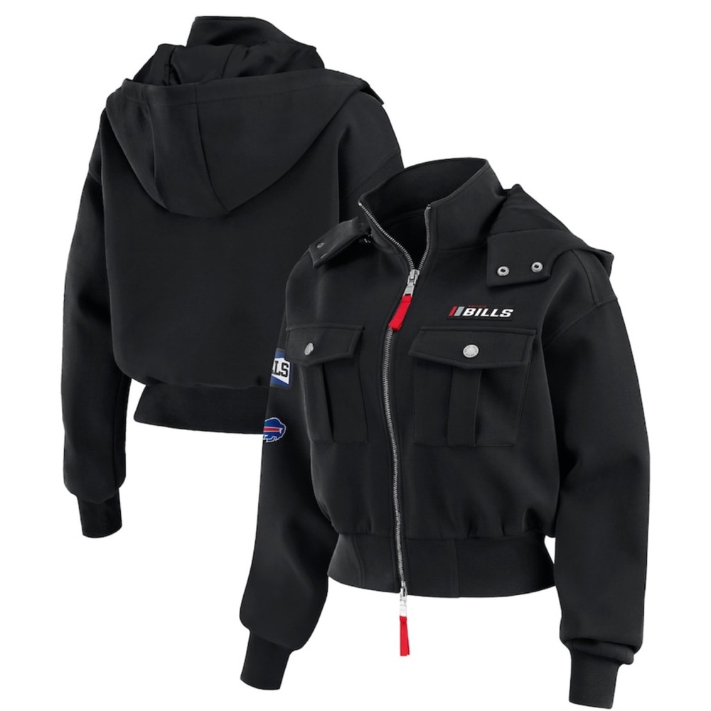 NWT Wear Buffalo Bills Black Bomber Jacket